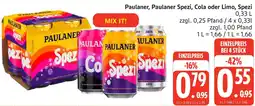 Edeka Paulaner, Paulaner Spezi, Cola oder Limo, Spezi Angebot