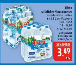 Marktkauf Vitrex natürliches mineralwasser Angebot