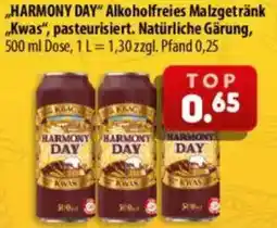Mix Markt HARMONY DAY Alkoholfreies Malzgetränk Kwas", pasteurisiert Angebot