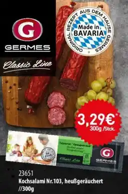 Mix Markt GERMES Kochsalami Nr.103, heuẞgeräuchert Angebot