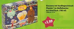 Mix Markt Eiscreme mit Vanillegeschmack Plombir im Waffelbecher Angebot