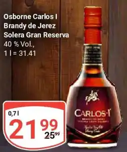 Globus Osborne Carlos I Brandy de Jerez Solera Gran Reserva Angebot