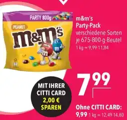 CITTI Markt m&m's Party-Pack Angebot