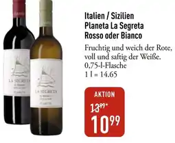 Galeria Markthalle Italien / Sizilien Planeta La Segreta Rosso oder Bianco Angebot