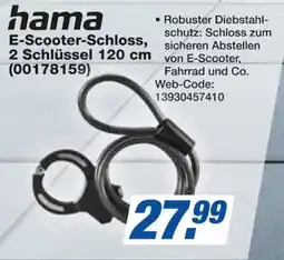 Expert hama E-Scooter-Schloss, 2 Schlüssel 120 cm (00178159) Angebot