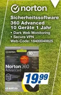 Expert norton Sicherheitssoftware 360 Advanced 10 Geräte 1 Jahr Angebot