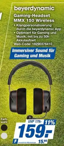 Expert beyerdynamic Gaming-Headset MMX 150 Wireless Angebot
