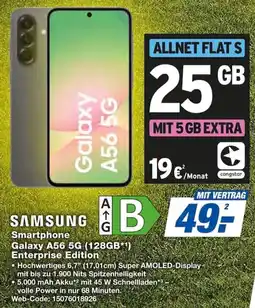 Expert SAMSUNG Smartphone Galaxy A56 5G (128GB) Enterprise Edition + ALLNET FLAT S 25GB Angebot