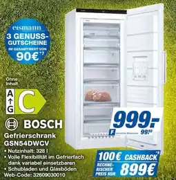 Expert BOSCH Gefrierschrank GSN54DWCV Angebot