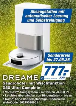 Expert DREAME Saugroboter mit Wischfunktion X50 Ultra Complete Angebot