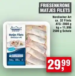 Handelshof FRIESENKRONE MATJES FILETS Angebot