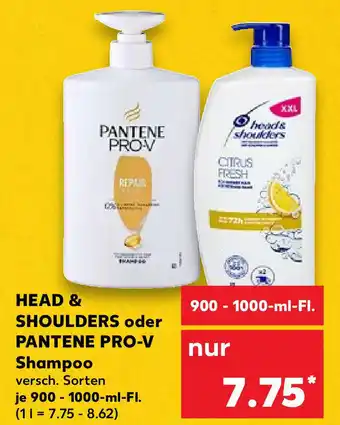 Kaufland Head & Shoulders oder Pantene Pro-V Shampoo je 900 - 1000-ml-Fl. Angebot