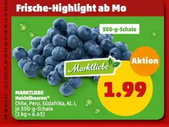 PENNY Marktliebe Heidelbeeren 300g Angebot