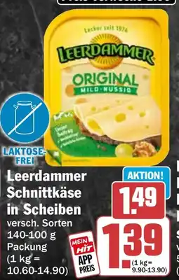 HIT Leerdammer Schnittkäse in Scheiben Angebot