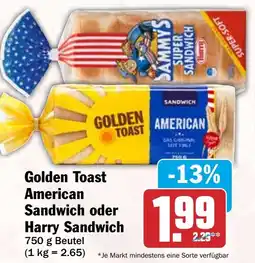 HIT Golden Toast American Sandwich oder Harry Sandwich Angebot