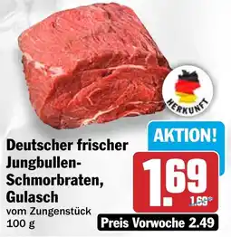 HIT Deutscher frischer Jungbullen- Schmorbraten, Gulasch Angebot