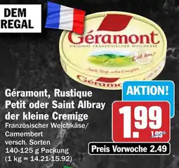 HIT Géramont, Rustique Petit oder Saint Albray der kleine Cremige Angebot