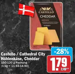 HIT Castello/Cathedral City Höhlenkäse, Cheddar Angebot