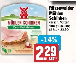 HIT Rügenwalder Mühlen Schinken Angebot