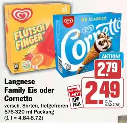 HIT Langnese Family Eis oder Cornetto Angebot