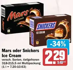 HIT Mars oder Snickers Ice Cream Angebot