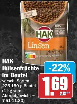 HIT HAK Hülsenfrüchte im Beutel Angebot