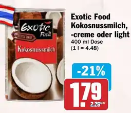 HIT Exotic Food Kokosnussmilch, -creme oder light Angebot