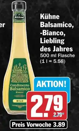 HIT Kühne Balsamico, -Bianco, Liebling des Jahres Angebot