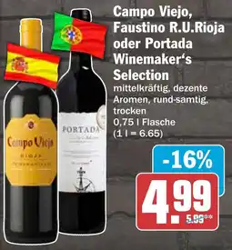HIT Campo Viejo, Faustino R.U.Rioja oder Portada Winemaker's Selection Angebot