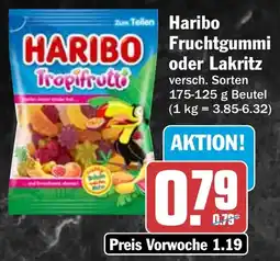 HIT Haribo fruchtgummi oder lakritz Angebot