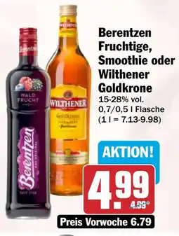 HIT Berentzen Fruchtige, Smoothie oder Wilthener Goldkrone Angebot