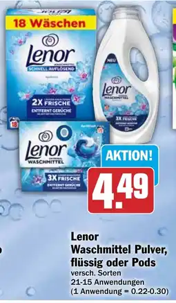HIT Lenor Waschmittel Pulver, flüssig oder Pods Angebot