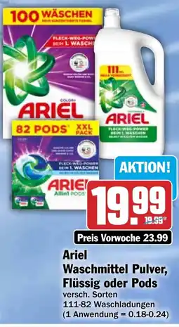 HIT Ariel Waschmittel Pulver, Flüssig oder Pods Angebot
