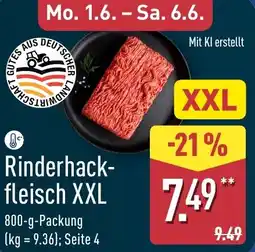 Aldi Nord Rinderhackfleisch XXL Angebot
