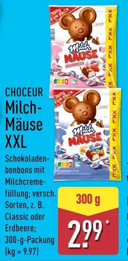 Aldi Nord CHOCEUR Milch Mäuse XXL Angebot