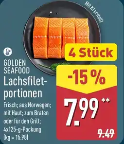 Aldi Nord GOLDEN SEAFOOD Lachsfiletportionen Angebot