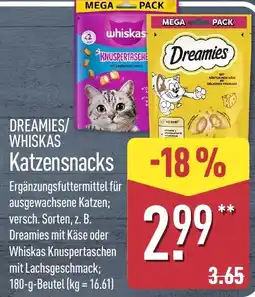 Aldi Nord DREAMIES/ WHISKAS Katzensnacks Angebot