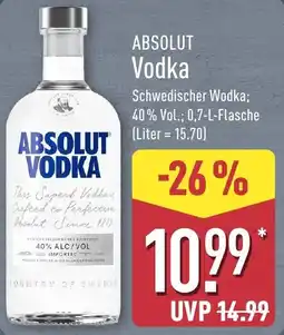 Aldi Nord Absolut vodka Angebot