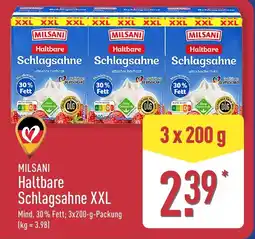 Aldi Nord MILSANI Haltbare Schlagsahne XXL Angebot