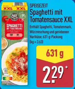Aldi Nord SPEISEZEIT Spaghetti mit Tomatensauce XXL Angebot