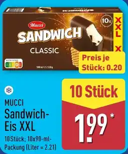 Aldi Nord MUCCI Sandwich- Eis XXL Angebot