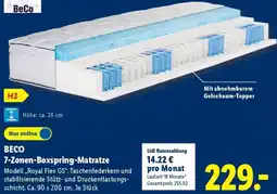 Lidl BECO 7-Zonen-Boxspring-Matratze Angebot