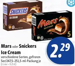 Nah & Frisch Mars oder Snickers Ice Cream Angebot