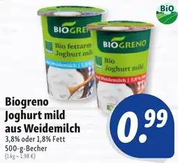 Nah & Frisch Biogreno Joghurt mild aus Weidemilch Angebot
