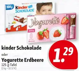 Nah & Frisch kinder Schokolade oder Yogurette Erdbeere Angebot
