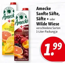 Nah & Frisch Amecke Sanfte Säfte, Säfte + oder Wilde Wiese Angebot