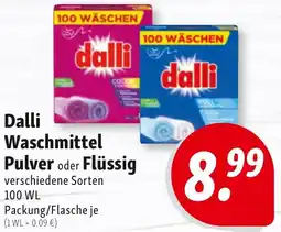 Nah & Frisch Dalli Waschmittel Pulver oder Flüssig Angebot