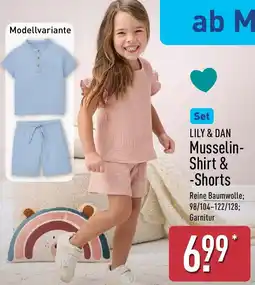 Aldi Nord LILY & DAN Musselin Shirt & Shorts Angebot