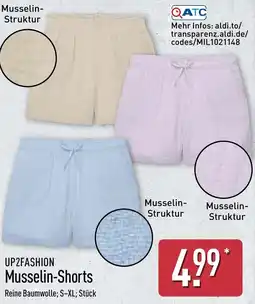Aldi Nord UP2FASHION Musselin-Shorts Angebot