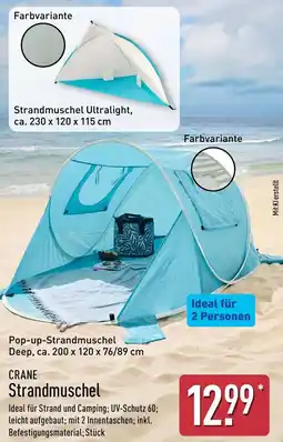 Aldi Nord CRANE Strandmuschel Angebot